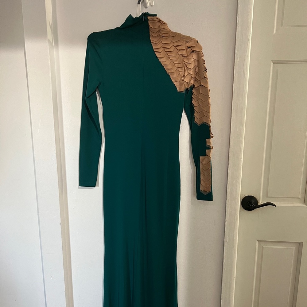 Long green prom dress